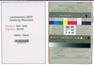 Entnazifizierung Oskar Heise , geb. 25.06.1905 (Kaufmann)