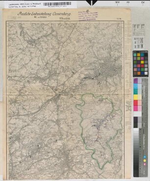 Vorschlag Elberfelds auf Gebietserweiterung. Schematische Schnitte Hardenberg-Elberfeld-Barmen -Ronsdorf; Cronenberg-Elberfeld-Neviges-Velbert; Neviges-Langenberg. Langen 1 : 50.000, Höhen 1 : 2.500. Schematischer Schnitt. Grenze Elberfeld-Cronenberg-Remscheid und Elberfeld-Cronenberg-Solingen. Schematische Darstellung der Nutzungsverhältnisse nach dem Flächenaufteilungsplan I. Stadt Elberfeld II. Vohwinkel, Gruiten, Schöller, z.T. Wülfrath III. Stadt Neviges IV. Stadt Cronenberg. Graphische Darstellung der Nutzungsverhältnisse nach dem Flächenaufteilungsplan. V. Gesamtfläche ausschließlich Elberfeld VI. Gesamtfläche einschließlich Elberfeld. Vohwinkel, Cronenberg. Bauliche Entwicklung der Stadt Elberfeld 1 : 25.000. 1909-27. Bauliche Entwicklung von Vohwinkel 1907- 29. Bauliche Entwicklung von Cronenberg. Bauliche Entwicklung von Neviges. Grundbesitzplan Elberfeld, Vohwinkel, Neviges, Cronenberg. Anlagen Nr. 14-29 zum Bericht des Oberbürgermeisters der Stadt Elberfeld von 20. April 1928 betr. kommunale Neugliederung