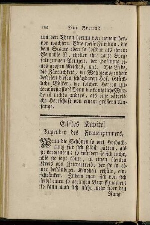 Eilftes Kapitel. Tugenden des Frauenzimmers.