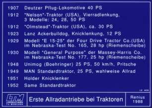 Erste Allradantriebe bei Traktoren