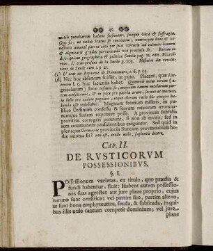 Cap. II. De Rusticorum Possessionibus.