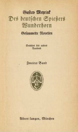 Bd. 2: Des deutschen Spießers Wunderhorn