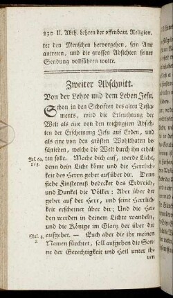 Zweiter Abschnitt. Von der Lehre und dem Leben Jesu.