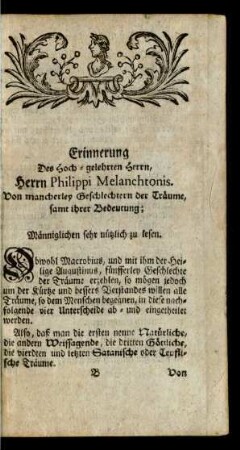 Erinnerung Des Hoch-gelehrten Herrn, Herrn Philippi Melanchtonis.