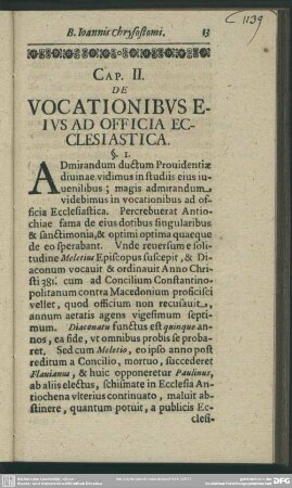 Cap. II. De Vocationibus Eius Ad Officia Ecclesiastica