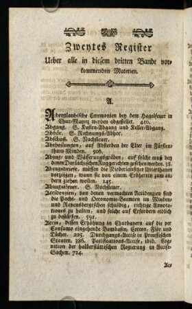ddd3v-fff8v, Zweytes Register. Ueber alle in diesem dritten Bande vorkommenden Materien