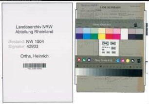 Entnazifizierung Heinrich Orths , geb. 24.07.1906 (Arbeiter)