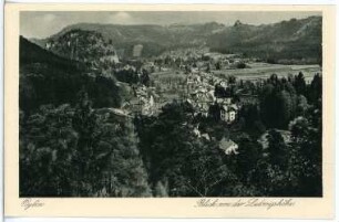 Oybin. Blick von der Ludwigshöhe auf Oybin