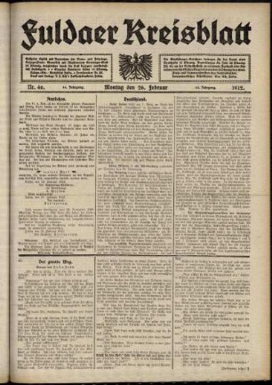Ausgabe vom Montag, den 26. Februar 1912.