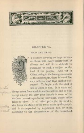 Chapter VI. Food and dress