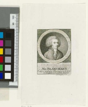 Mr. Blanchard, Citoyen de Calais Pensionaire de S.M.T.C. et Correspondent des plusieurs Accadémies