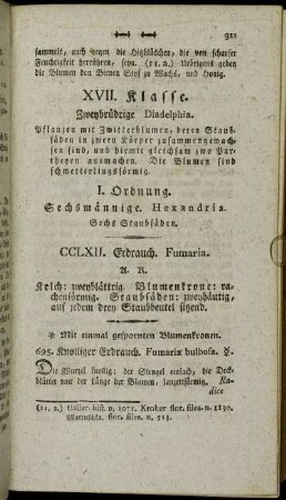 I. Ordnung. Sechsmännige. Hexandria. Sechs Staubfäden