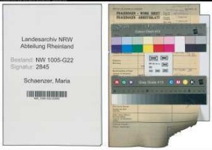Entnazifizierung Maria Schaenzer , geb. 13.01.1909 ()