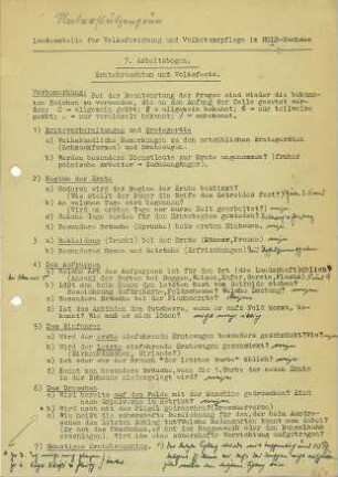 Kreis Aue / Ernte und Volksfest [Umfrage in Orten im Kreis Aue]