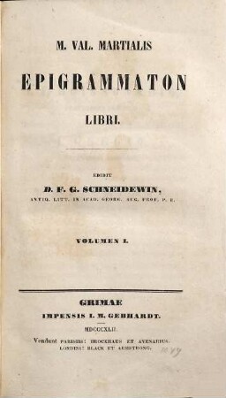 Epigrammaton libri, 1