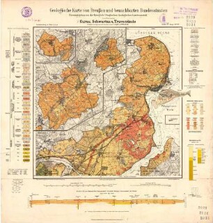 [2029 2030 2031] Curau, Schwartau, Travemuende, Geologische Karte von Preußen und benachbarten Bundesstaaten