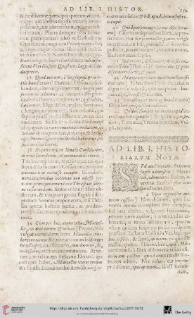 Ad Librum I. historiarum notae