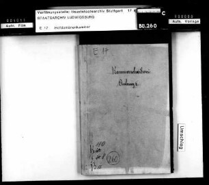 Inventar über die im Schloß zu Ludwigsburg befindlichen Kronmobilien