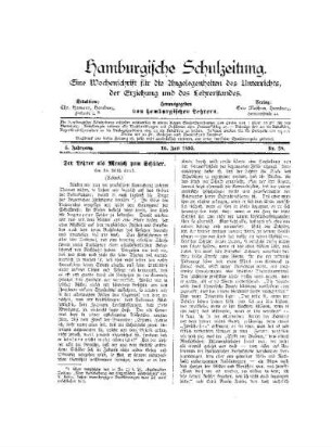 Der Lehrer als Mensch zum Schüler : (Schluß)