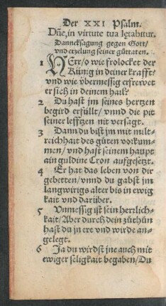 Der XXI Psalm. - Der XXX Psalm.