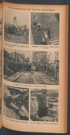 La excavaciones del tranvía subterráneo - [Ilustración]