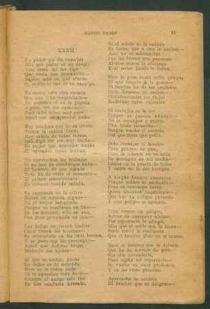 XXXII [Consejos de Martín Fierro a sus hijos]
