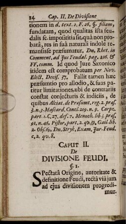 Caput II. De Divisione Feudi