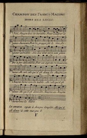 Chanson des Francs-Maçons Hors des Loges