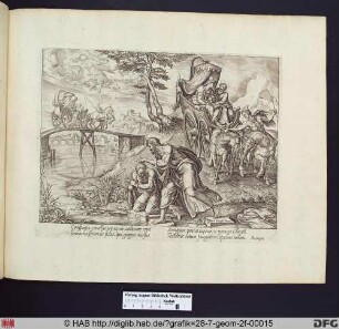 Der heilige Philippus tauft den Eunuch.