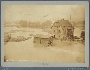 Das vom Hochwasser am 30./31. Juli 1897 überschwemmte Gebiet der früheren chemischen Fabrik in Döhlen (Freital)