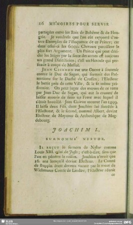 Joachim I., Surnommé Nestor
