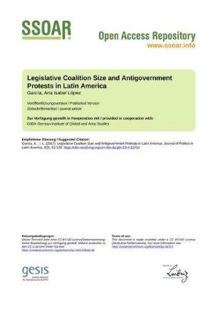 Legislative Coalition Size and Antigovernment Protests in Latin America
