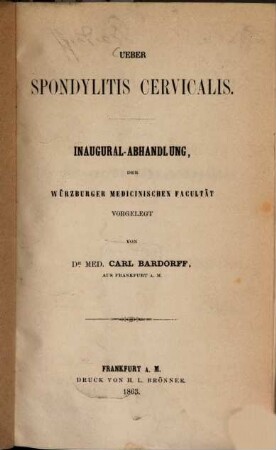 Ueber Spondylitis cervicalis