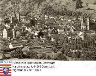 Amorbach im Odenwald, Ansicht / Luftaufnahme
