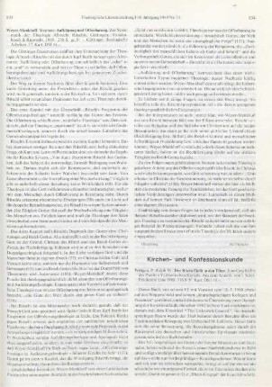 833-834 [Rezension] Weyer-Menkhoff, Stephan, Aufklärung und Offenbarung