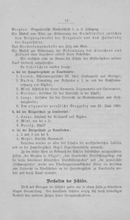 Verhalten der Schüler