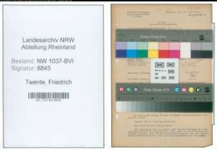 Entnazifizierung Friedrich Twente , geb. 18.11.1905 (Kriminalsekretaer)