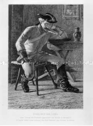 Studie nach dem Leben (Soldat am Tisch sitzend)