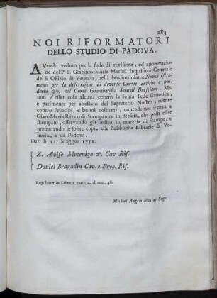 Noi Riformatiori Dello Studio Di Padova