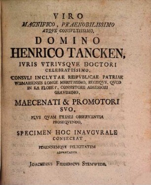 Diss. inaug. ... exhibens ius criminale Mecklenburgicum