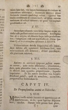 Capvt IV. De Propensionibus animi et Habitibus.
