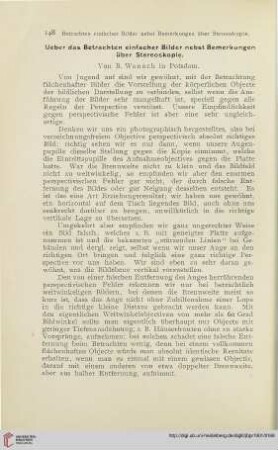 15: Ueber das Betrachten einfacher Bilder nebst Bemerkungen über Stereoskopie