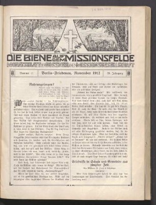 Nummer 11. November 1912
