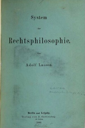 System der Rechtsphilosophie