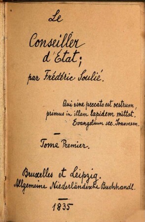 Le conseiller d'état, 1. (1835). - S. 5 - 297