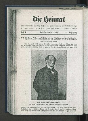 75 Jahre Oberpräsidium in Schleswig-Holstein