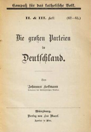 Kompass für das katholische Volk. 7. [1878], H. 2/3