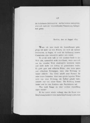 Berlin, den 20. August 1893.
