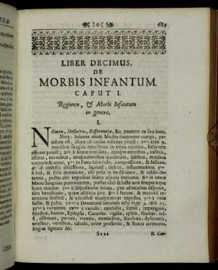 Liber Decimus, de Morbis Infantum.