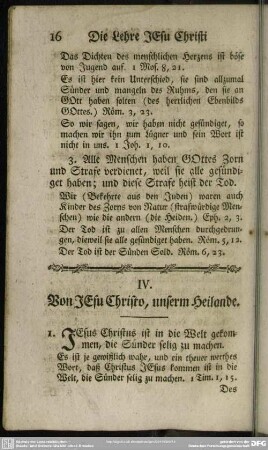 IV. Von JEsu Christo, unserm Heilande